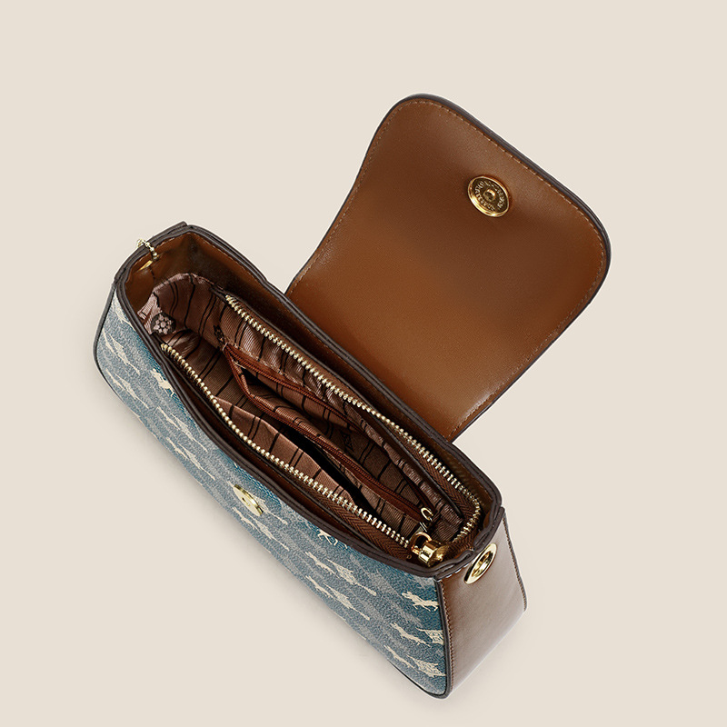Luxury Designer I TGUCKMK Luxury 2026 Hot Classic Printed Retro Designer Underarm Temperament And Trendy Wove Strap Shoulder Bag For Women - view 5