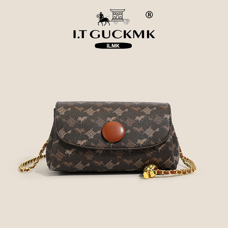 Luxury Designer I TGUCKMK Luxury 2026 New Fashion Classic Printed Designer Flap Retro Versatile Temperament Envelope Bag For Women - view 4