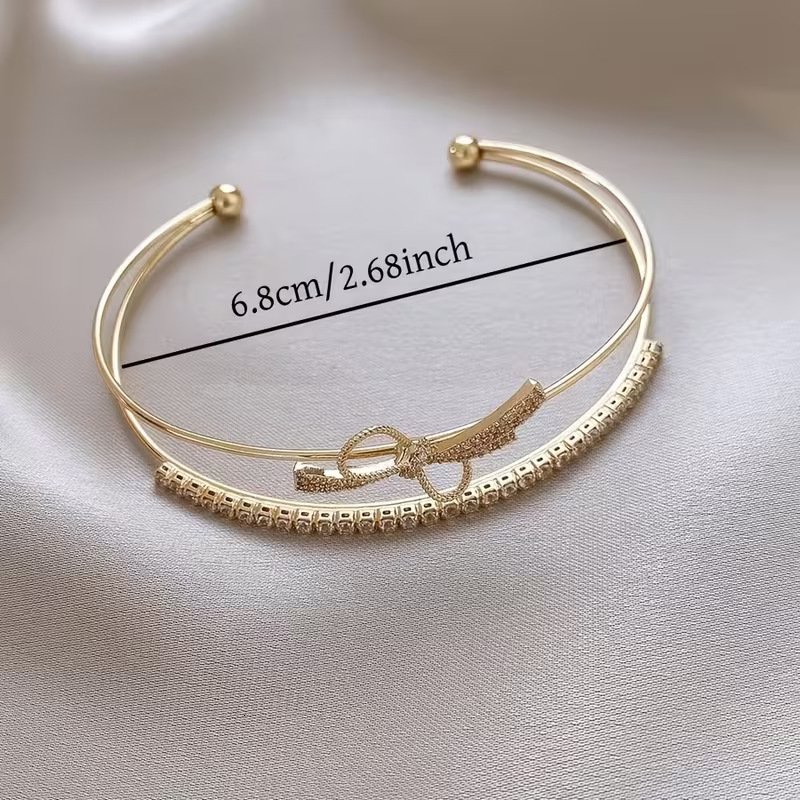 Luxury Brand Designer Jewelry Luxury Fashion Designer Jewelry Bestseller: Versatile, Light Luxury, Elegant, Niche Design Bracelet With Copper Micro-In - view 5