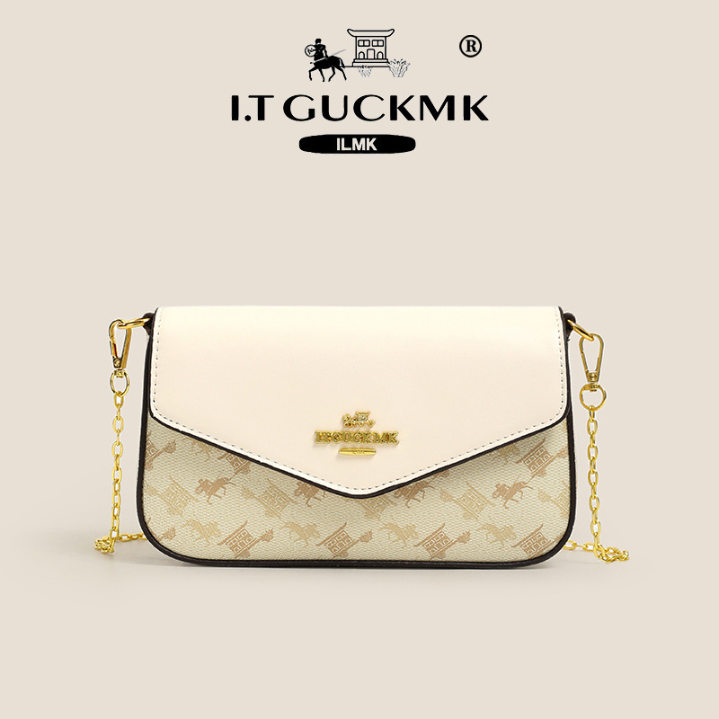 Luxury Designer I TGUCKMK Luxury 2026 New Fashion Classic Printed Designer Envelope Retro Versatile Single Shoulder Bag For Women - view 3