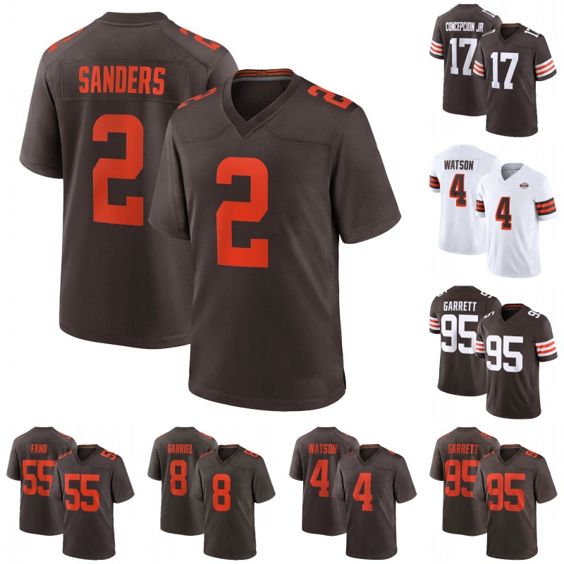 Maglie Da Calcio Marroni Shedeur Sanders Deshaun Watson Myles Garrett Carson Sc…