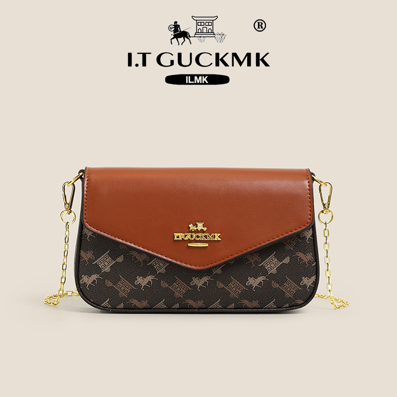 Luxury Designer I TGUCKMK Luxury 2026 New Fashion Classic Printed Designer Envelope Retro Versatile Single Shoulder Bag For Women - view 4