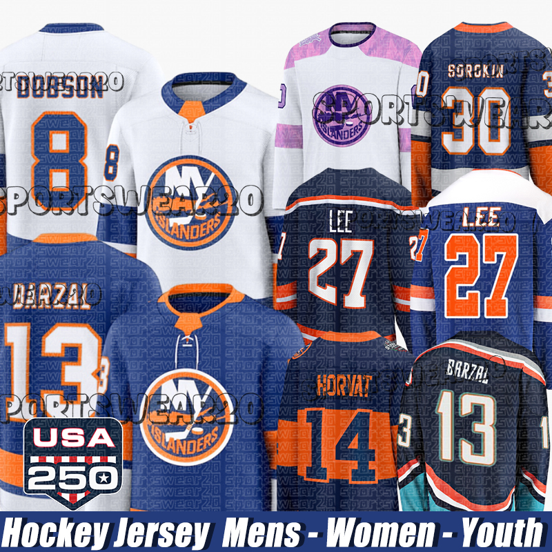 New York Hockey Jerseys islanderses Jersey ny islander jersey #48 Matthew Schaefer #13 Mathew Barzal Bo Horvat Mike Bossy Alex Romanov Simon Holmstr