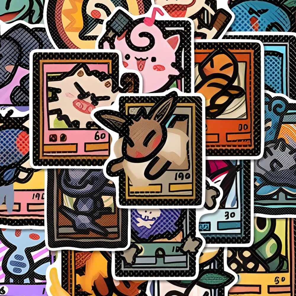 98 stickers, pet elf Pokemon card anime peripheral decorations - view 5