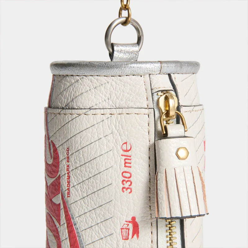 Creative Mini Can Shape Coin Purse Keychain Cute Portable Storage Bag Keyring Fashion Charm Pendant Ornament for Women Girls 260804 - view 4