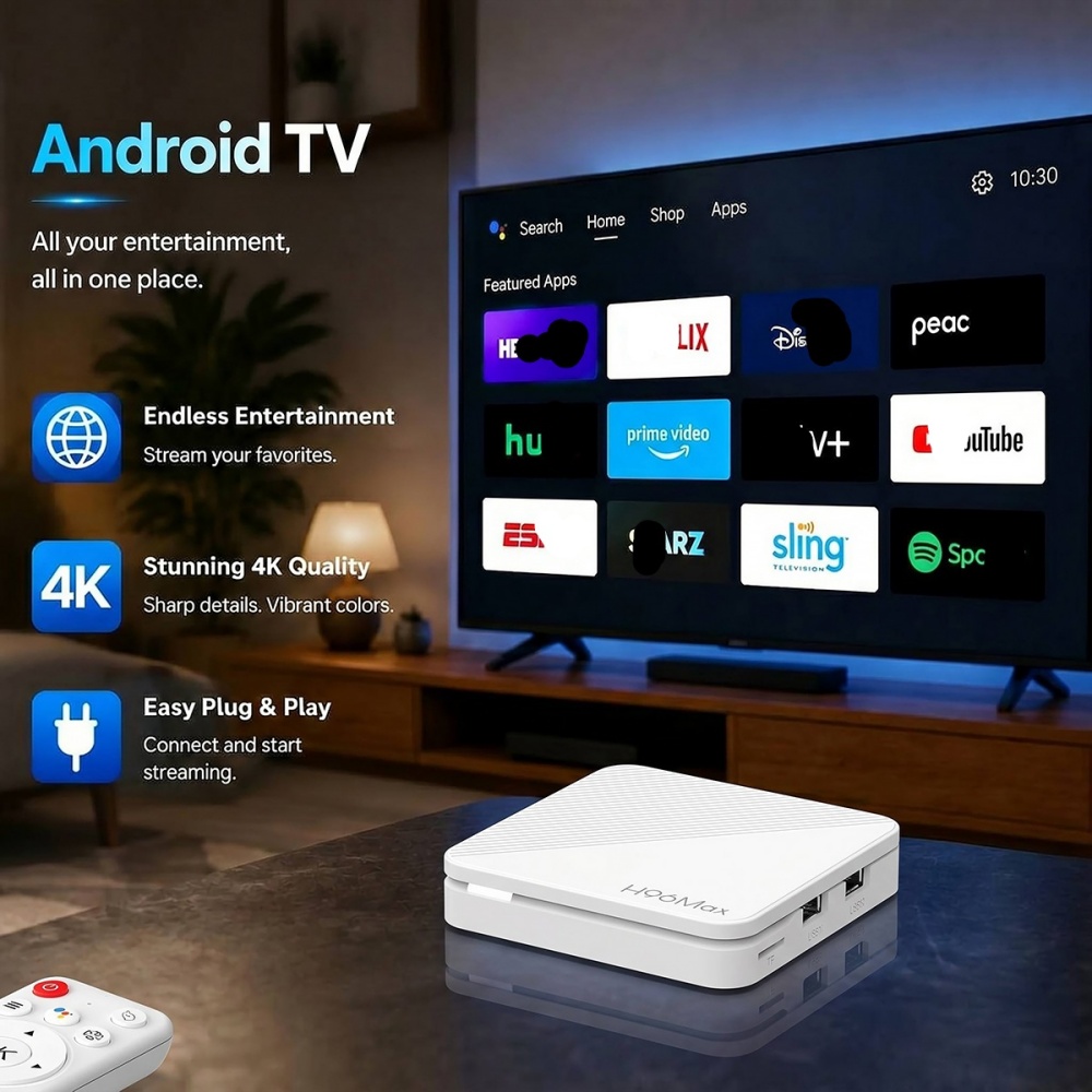 H96Max RK3518B Android 14 TV Box Quad Core WiFi6 BT5.4 BT Voice Set Top Box Rockchip Rk3518 H.265