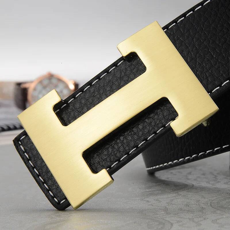 2026 New Casual Men's High Quality Designer PU Belt Metal Smooth Buckle Fashion Style J260804 - view 3