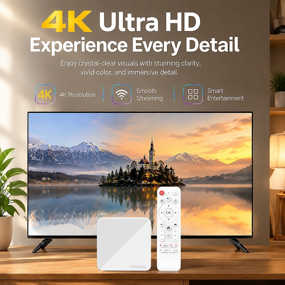 H96Max RK3518B Android 14 TV Box Quad Core WiFi6 BT5.4 BT Voice Set Top Box Rockchip Rk3518 H.265 - view 5