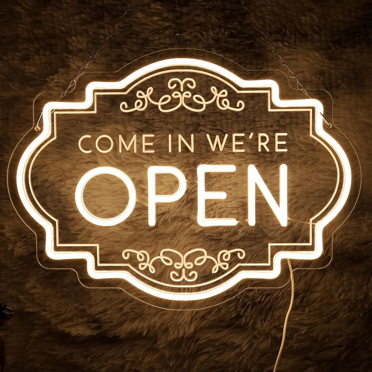 Acrylic Neon Signs, OPEN Business Sign, Coffee Cup, Coffee Bar, Bullhead Rodeo Themed Decor Lights, Wall Neon Ornaments for Shops Cafes Bars Ambiance  - view 6