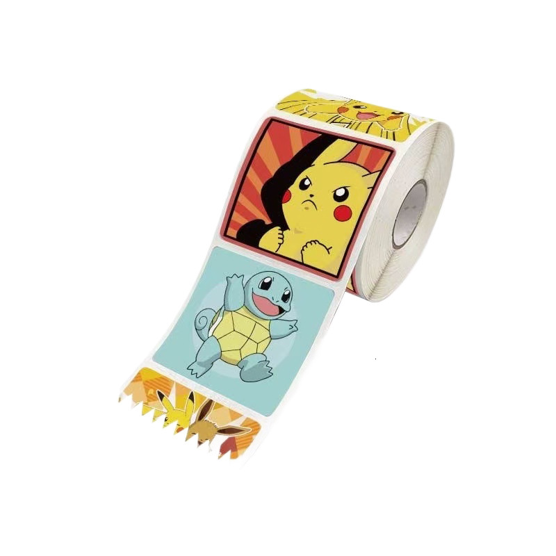 Roll 500 Stickers/Roll Pikachu Pokemon Cartoon Journal Sealing Decorative Stickers ca21 - view 6