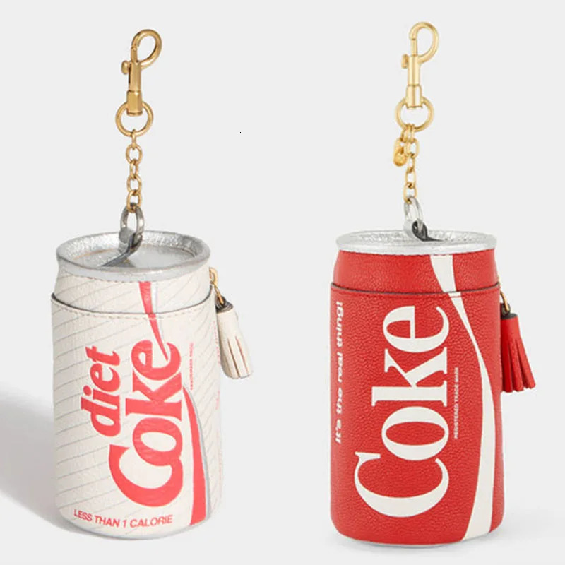 Creative Mini Can Shape Coin Purse Keychain Cute Portable Storage Bag Keyring Fashion Charm Pendant Ornament for Women Girls 260804