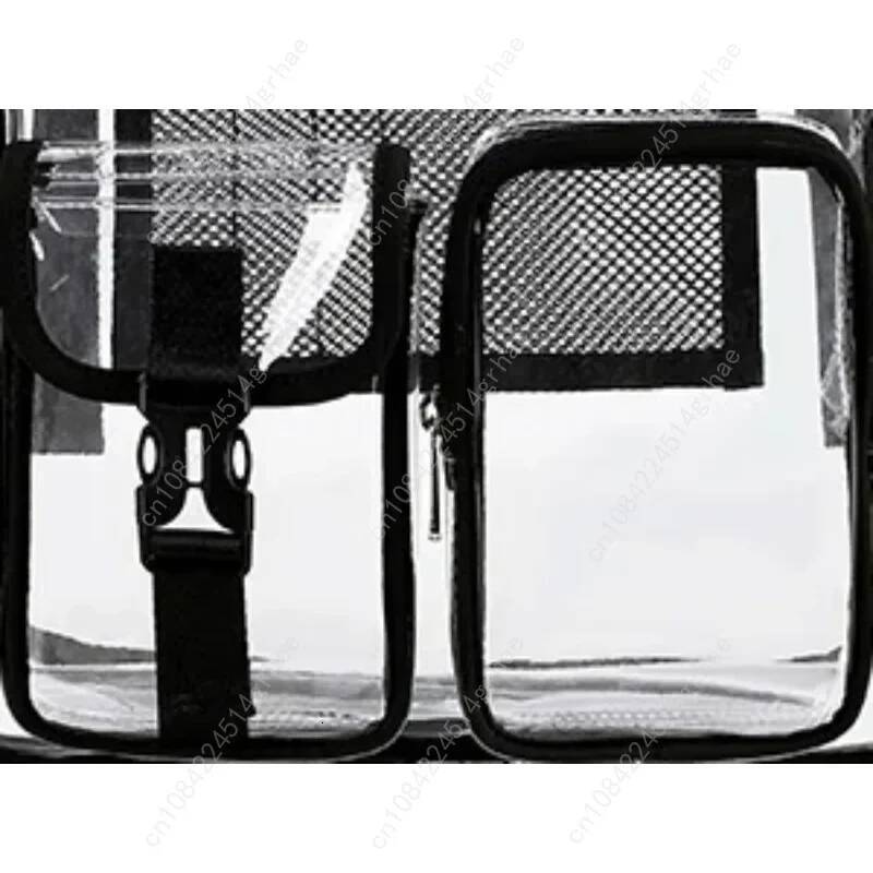 Clear Heavy Duty PVC Woman Man Transparent Bookbag See Through Backpack Fashion Knapsack For Gifting - view 3