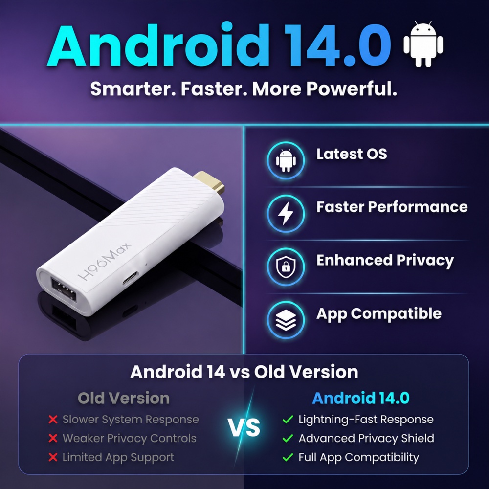 New H96 MAX 3518D Android TV Stick 4K Ultra HD WiFi6 BT Rockchip RK3518 Quad Core 2gb Ram 8gb 16gb Rom For Home Theater