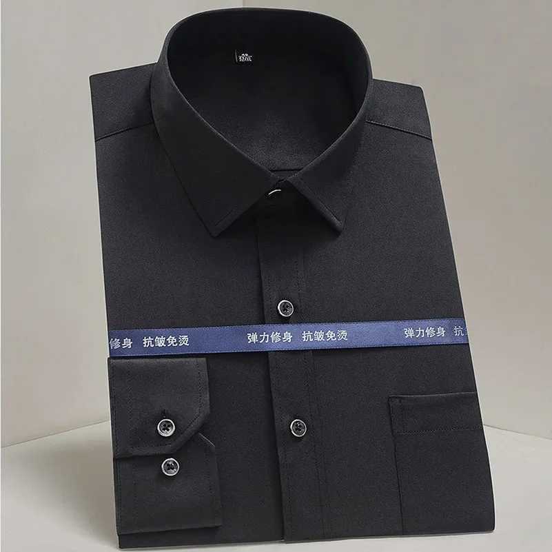 Business Shirt Men's Long Sleeved Professional Work Shirt Men's Suit Without Cotton Identification Photo White Shirt Non Ironing Z260805