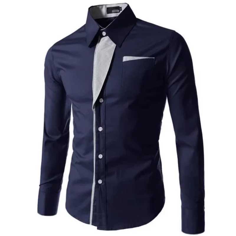 White Striped Shirts Mens 2025 Long Sleeved Business Slim Fit Male Shirt Black Social Clothes Camisa Masculina Vetement Homme Z260805 - view 5