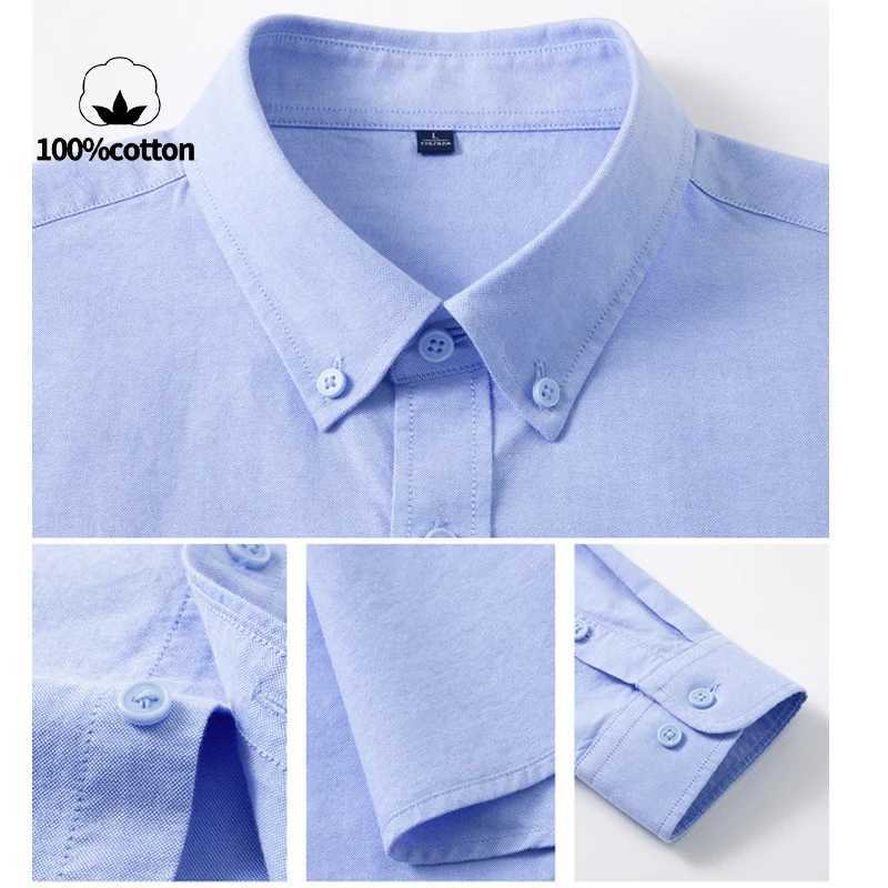 Men's 100% Cotton Oxford Shirt - Breathable Sweat-Wicking Button Down with Slim Fit Crisp Texture Z260805