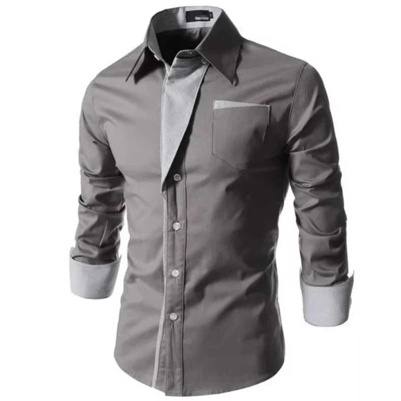 White Striped Shirts Mens 2025 Long Sleeved Business Slim Fit Male Shirt Black Social Clothes Camisa Masculina Vetement Homme Z260805 - view 4