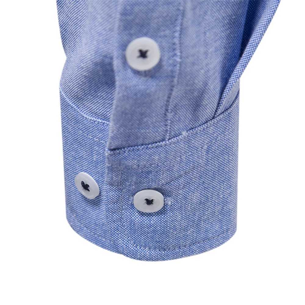 AIOPESON 2023 New Autumn Cotton Men's Oxford Shirt Long Sleeve Button Down Social Business Casual Shirts for Men Z260805 - view 6