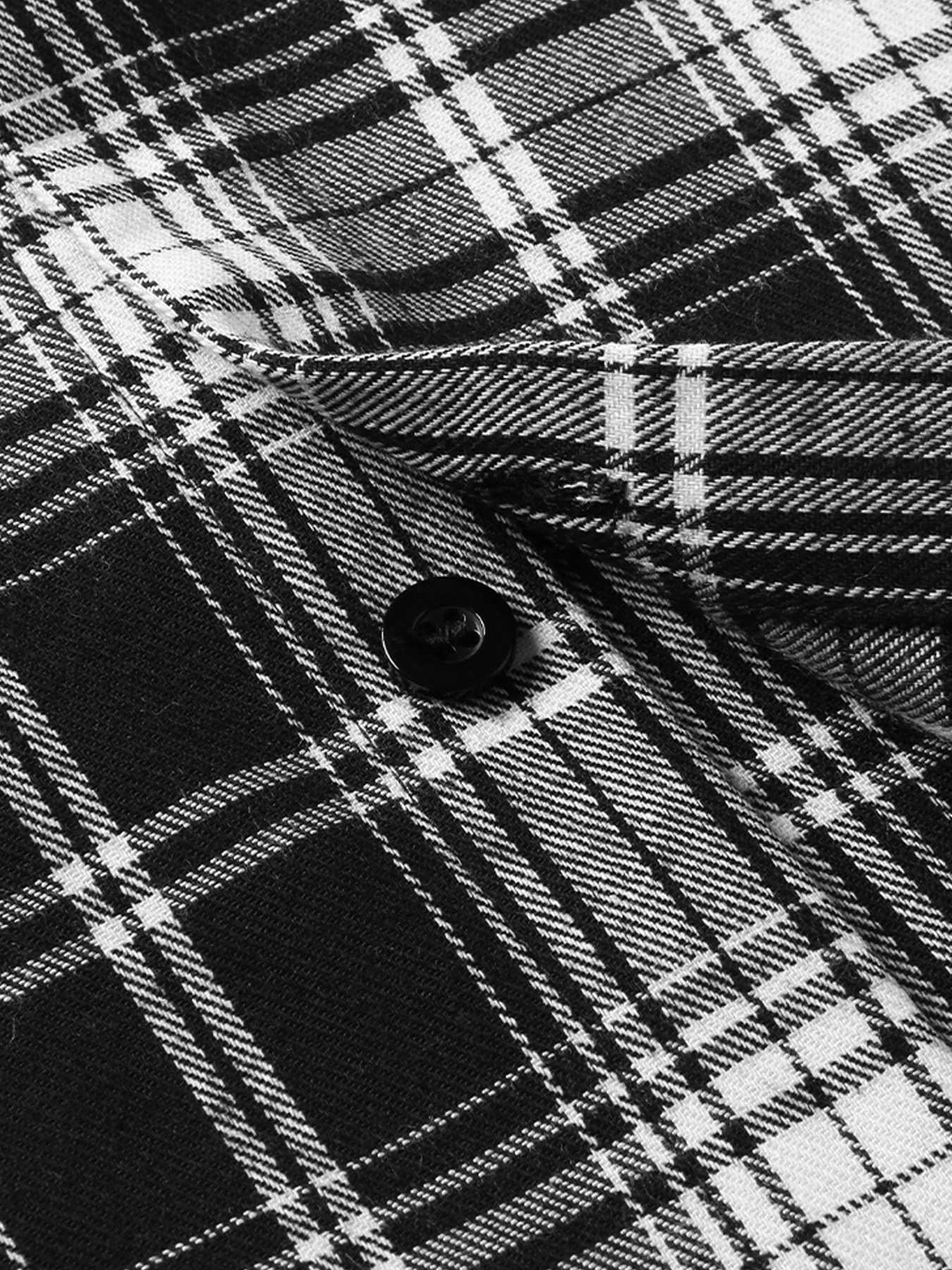 Spring and Autumn Men's Fashionable Plaid Shirt Youth Outdoor Sports Casual Lapel Plaid Long-Sleeved Shirt That Can Be Worn Outside Z260805