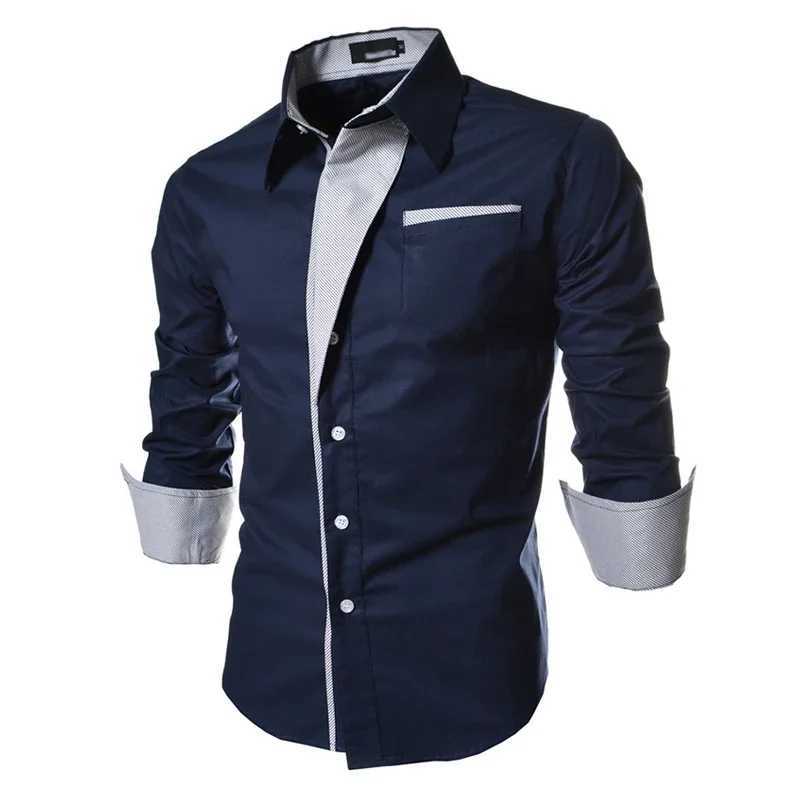 White Striped Shirts Mens 2025 Long Sleeved Business Slim Fit Male Shirt Black Social Clothes Camisa Masculina Vetement Homme Z260805 - view 6