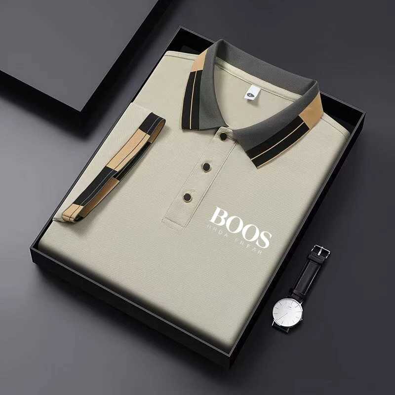 Men'S New Embroidered Short Sleeved Striped Grid Polo Shirt Business Casual Fashionable Breathable Clothing Youthful Fashion Z260805 - view 4