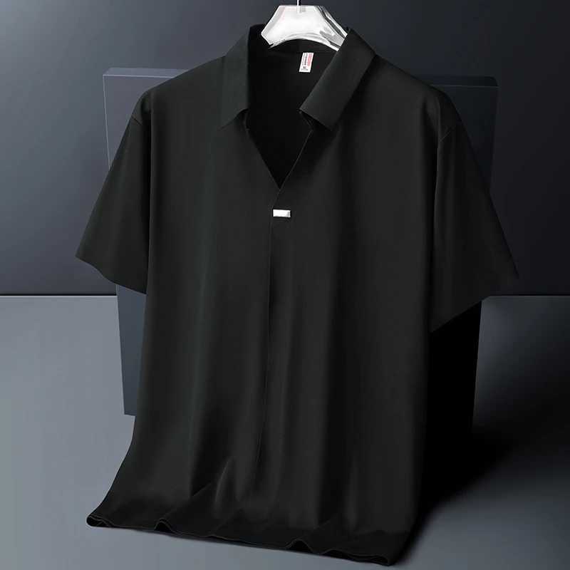 Polo Shirt Men M-6XL 7XL 8XL Summer New High Quality Mens Short-Sleeved Polo Shirt Ice Silk Men's Business Casual Polo Shirt 561 Z260805 - view 5