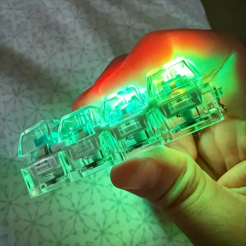 Light Up Keyboard Key Keychain Stress Relief Fidget Toy Clickable Button with LED Light 260805