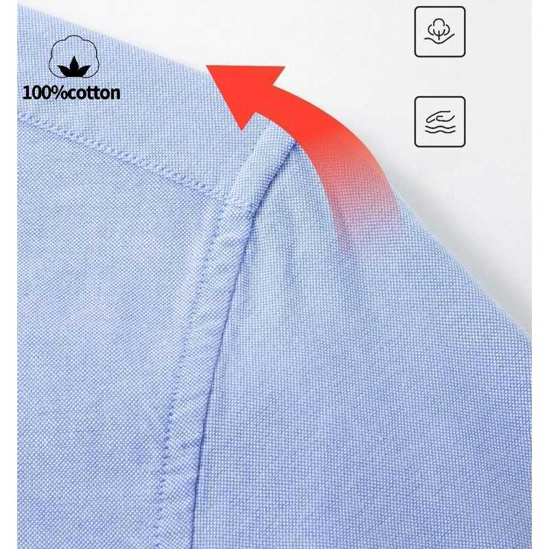 Men's 100% Cotton Oxford Shirt - Breathable Sweat-Wicking Button Down with Slim Fit Crisp Texture Z260805