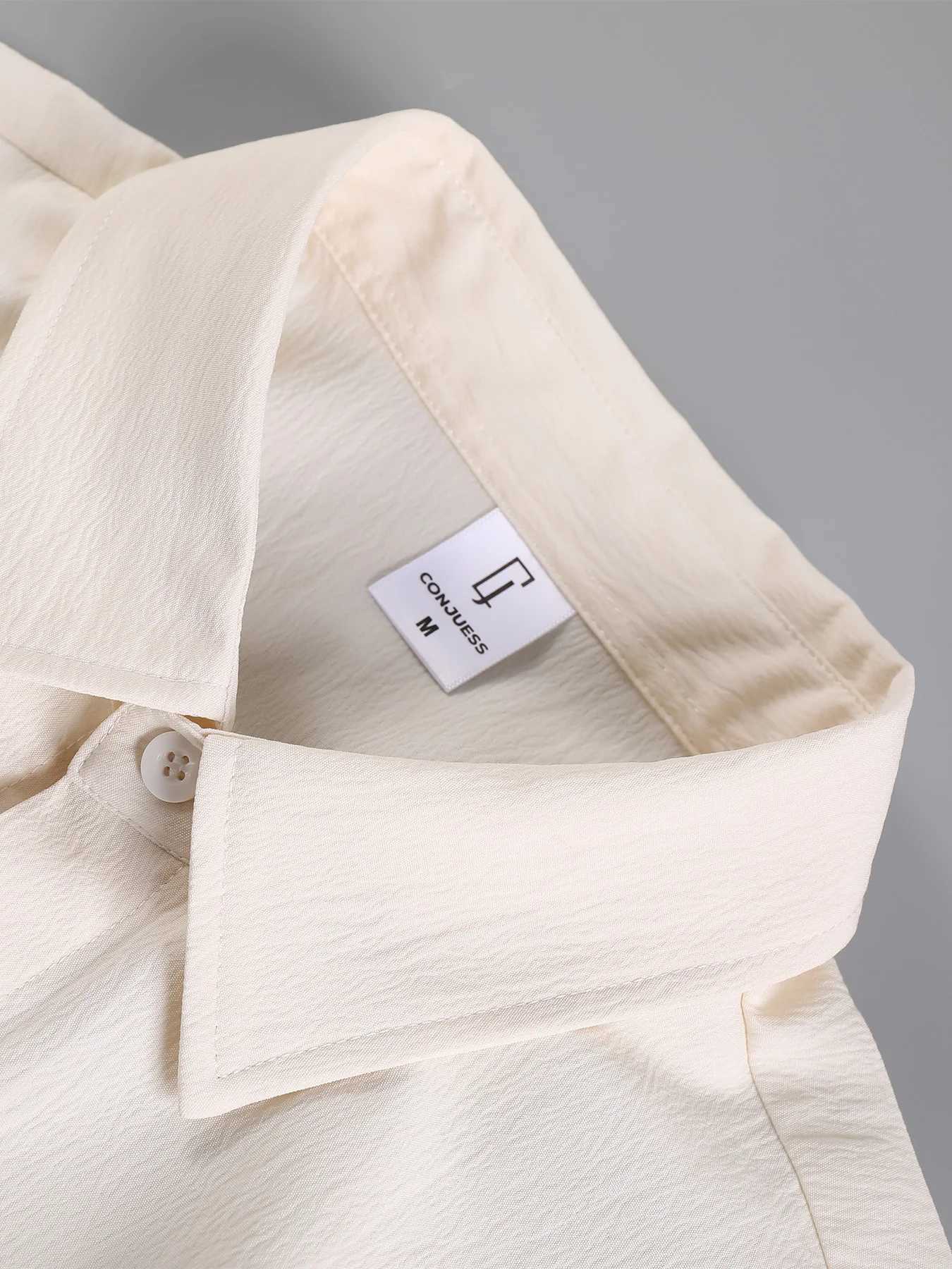 Men's Textured Jacquard Short Sleeve Shirt | Summer Smart Casual Loose Top Z260805