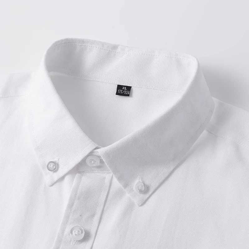 White Oxford Shirt Men's Slim Breathable Anti-Wrinkle Autumn Long Sleeve Business Office Casual Shirts Dress Korean Clothes Z260805 - view 6