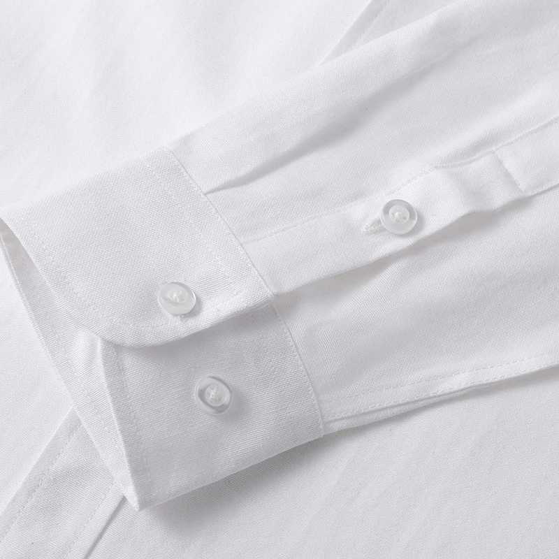 White Oxford Shirt Men's Slim Breathable Anti-Wrinkle Autumn Long Sleeve Business Office Casual Shirts Dress Korean Clothes Z260805 - view 7