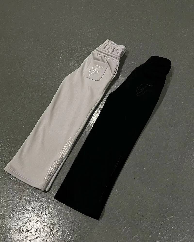 Y2K American New Harajuku Vintage Loose Double Waist Sweatpants Men Streetwear Hip Hop Popular Letters Embroidered Casual Pants - view 5