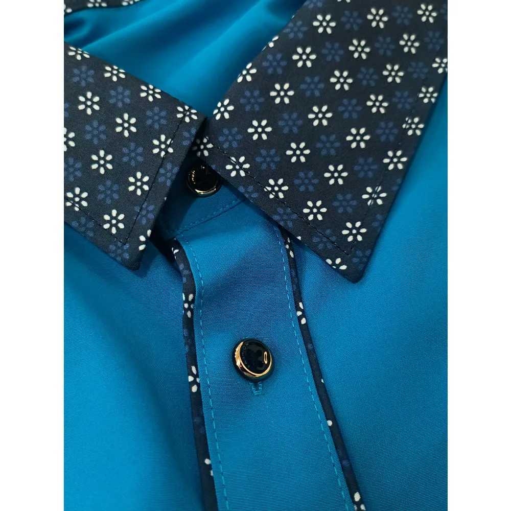 FGKKS Men Dress Shirt Brand New Fashion Luxury Long Sleeve Smart Casual Elastic Male Business Shirts Four Season Z260805 - view 7