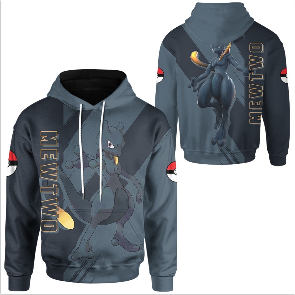 Pokemon Gengar 3D Digital Print Long Sleeve Hoodie for Teenagers, Running Casual Versatile Anime Sweatshirt b499 - view 5