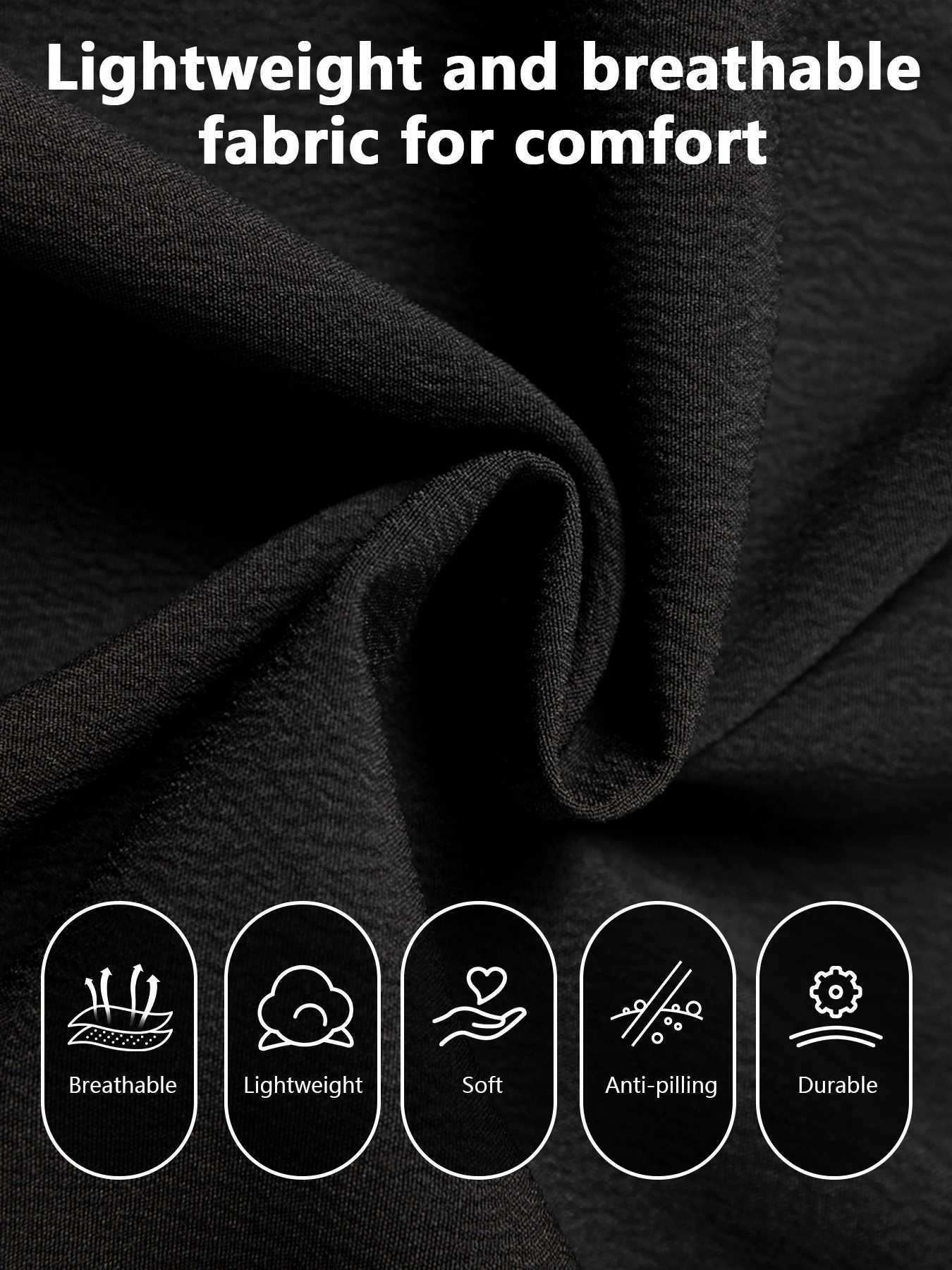 Men Cuban Collar Vacation Shirts Chest Pocket Vintage Buttons Textured Wrinkle Resistant Short Sleeve Button Down Lightweight Z260805 - view 4