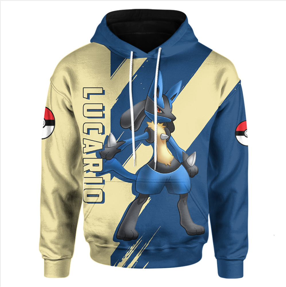 Japanese Anime Pokemon Gengar 3D Digital Print Long Sleeve Sweatshirt Youth Outdoor Running Casual Hoodie ab5c - view 5