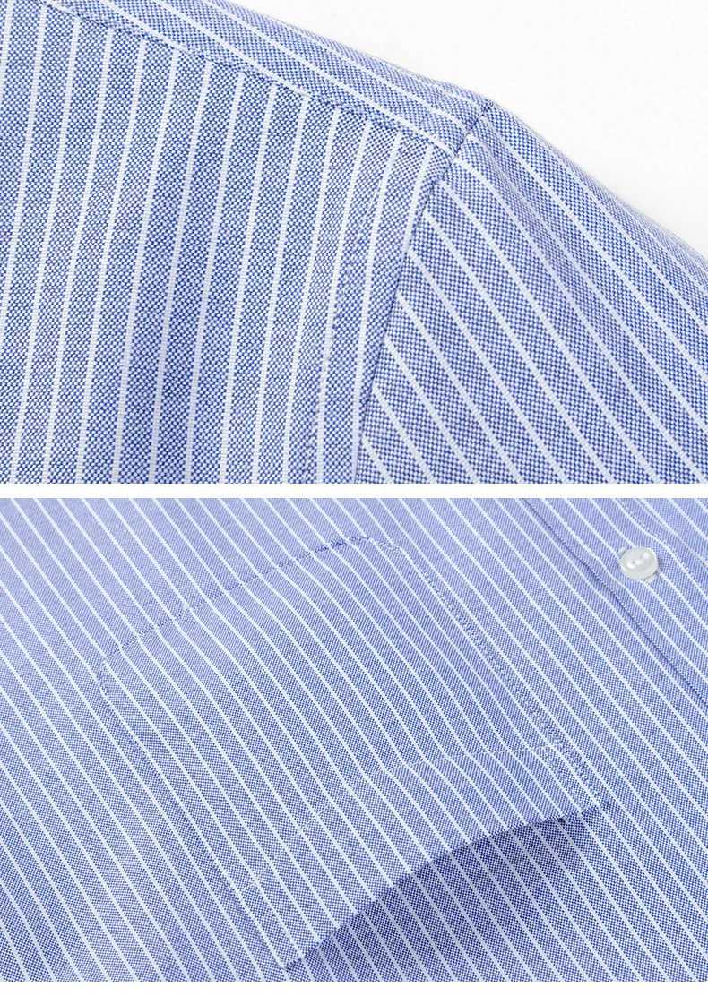 100% Cotton Men's Oxford Shirts Spring Autumn Long Sleeve Basic Casual Solid Striped Button Down Social Business Formal Plus 5XL Z260805