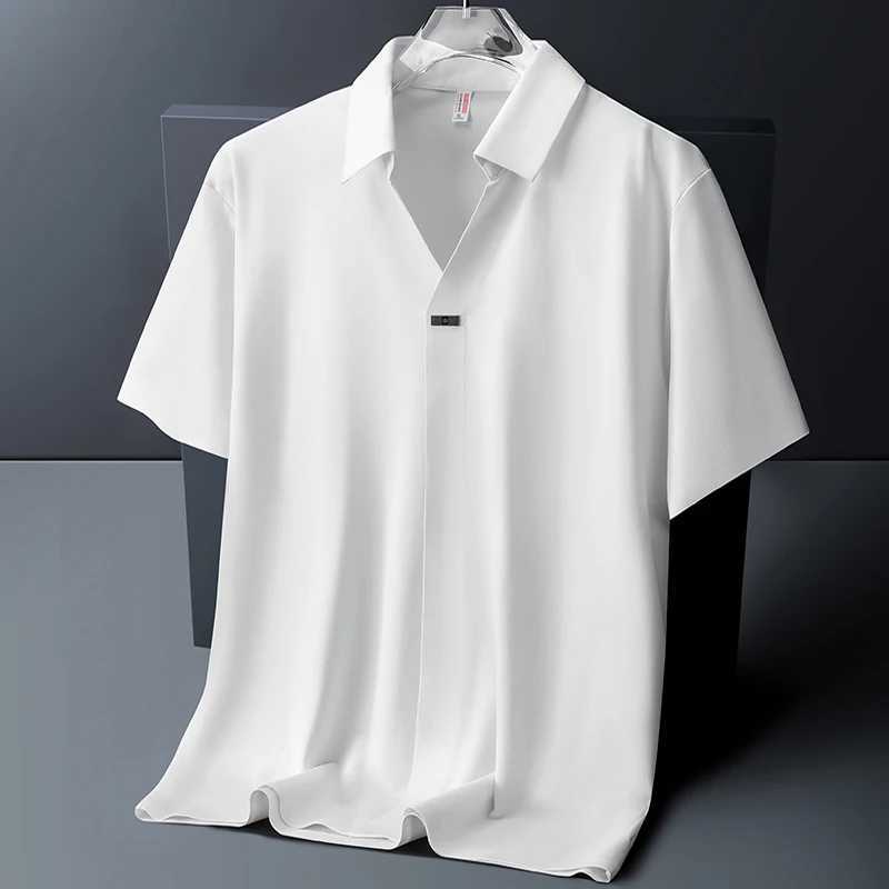 Polo Shirt Men M-6XL 7XL 8XL Summer New High Quality Mens Short-Sleeved Polo Shirt Ice Silk Men's Business Casual Polo Shirt 561 Z260805 - view 6