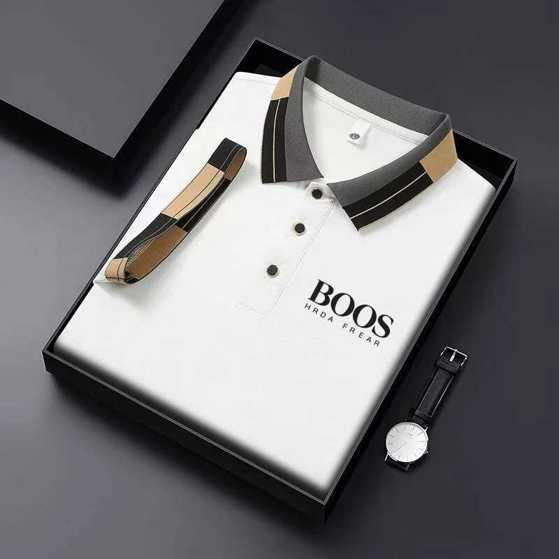 Men'S New Embroidered Short Sleeved Striped Grid Polo Shirt Business Casual Fashionable Breathable Clothing Youthful Fashion Z260805 - view 3