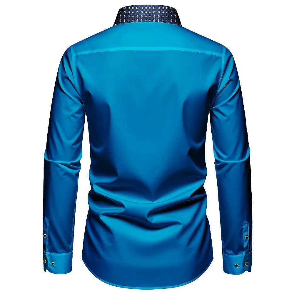 FGKKS Men Dress Shirt Brand New Fashion Luxury Long Sleeve Smart Casual Elastic Male Business Shirts Four Season Z260805 - view 5