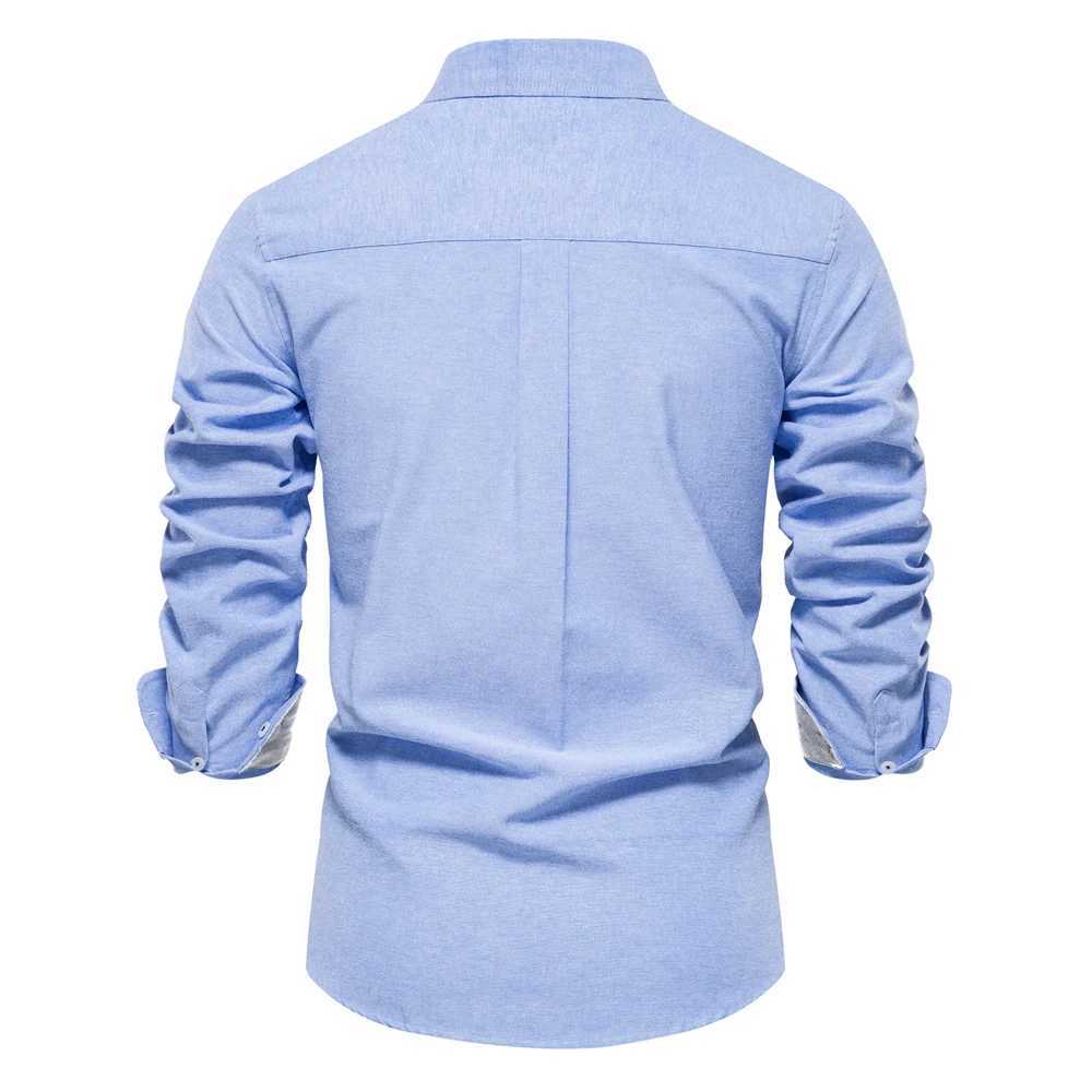 AIOPESON 2023 New Autumn Cotton Men's Oxford Shirt Long Sleeve Button Down Social Business Casual Shirts for Men Z260805 - view 4