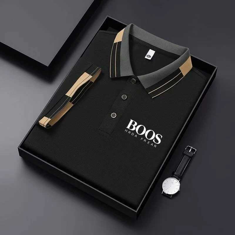 Men'S New Embroidered Short Sleeved Striped Grid Polo Shirt Business Casual Fashionable Breathable Clothing Youthful Fashion Z260805 - view 5