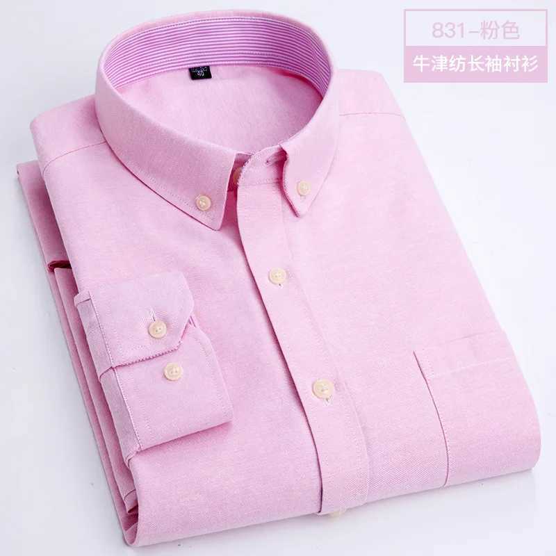 Men's Long Sleeve Shirt Spring Summer Autumn Winter Oxford Woven Slim Free Ironing Comfortable Soft Casual Fashion Simple Work Z260805 - view 6