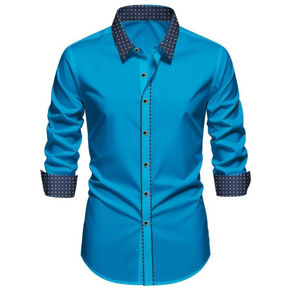FGKKS Men Dress Shirt Brand New Fashion Luxury Long Sleeve Smart Casual Elastic Male Business Shirts Four Season Z260805 - view 4