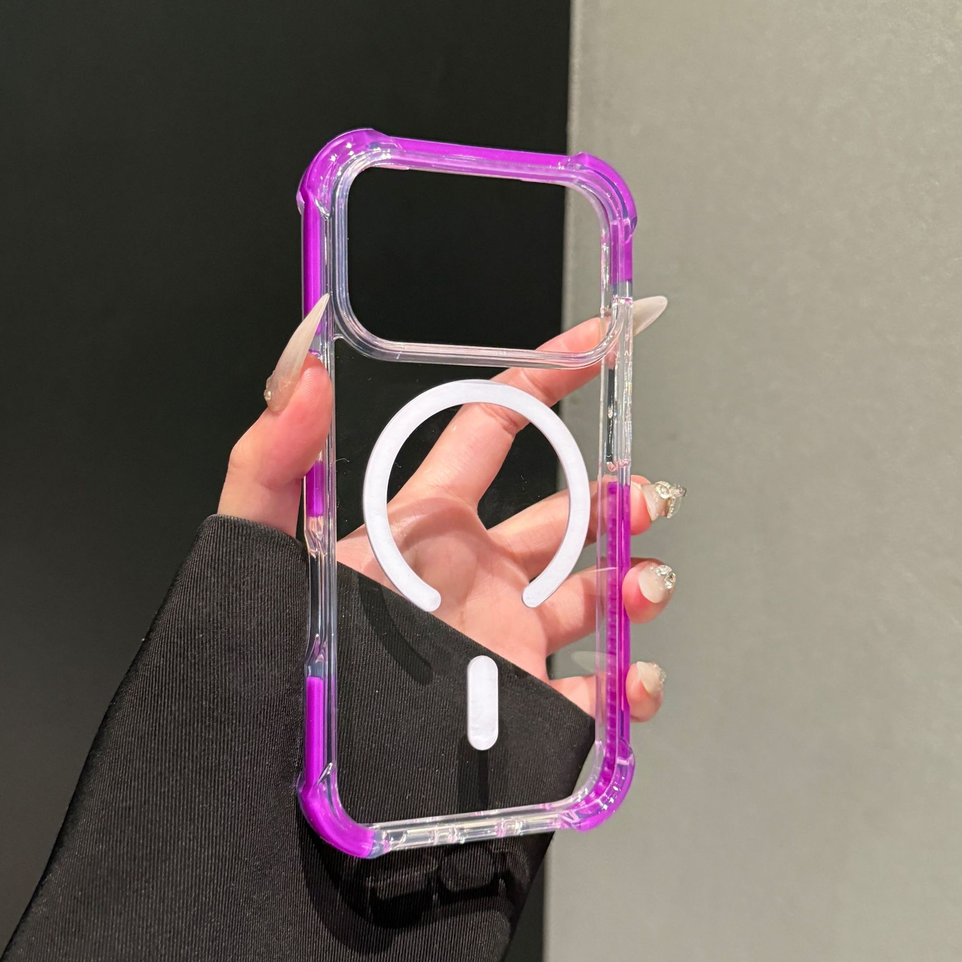 Suitable For Iphone 17 Pro Max Phone Case Four-Corner Shockproof Apple Magnetic 17 New Cream Edge Silicone Case - view 5