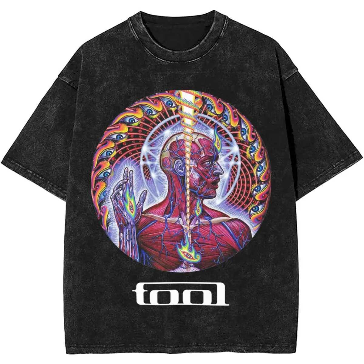 Heavy Band Lateralus Rock Tool Metal Music Vintage Washed Short Sleeved Round Neck Y2k Tshirt Men Clothing Tees Mens T-Shirt J260804 - view 4