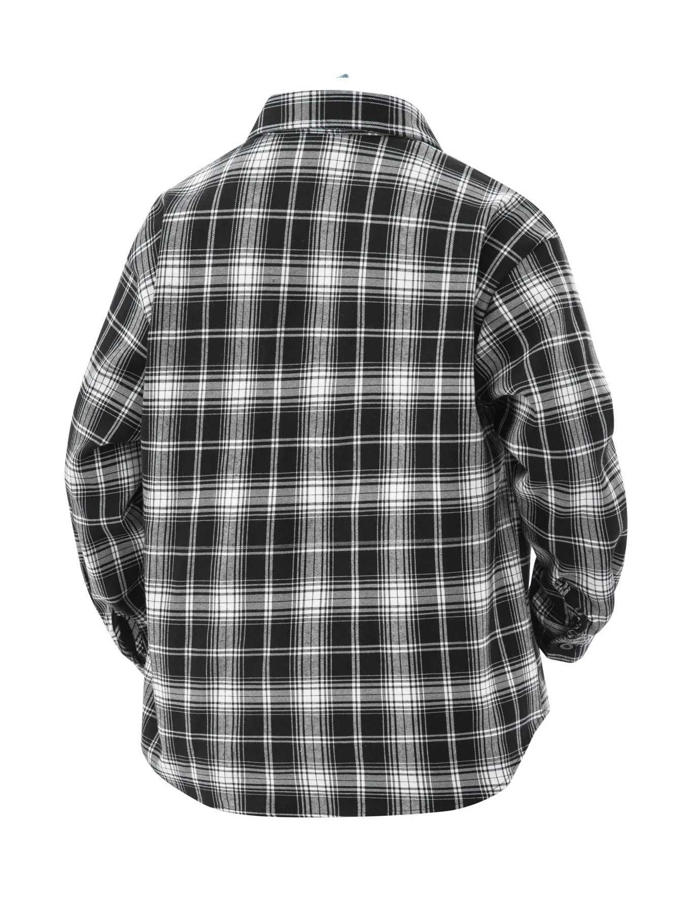 Spring and Autumn Men's Fashionable Plaid Shirt Youth Outdoor Sports Casual Lapel Plaid Long-Sleeved Shirt That Can Be Worn Outside Z260805
