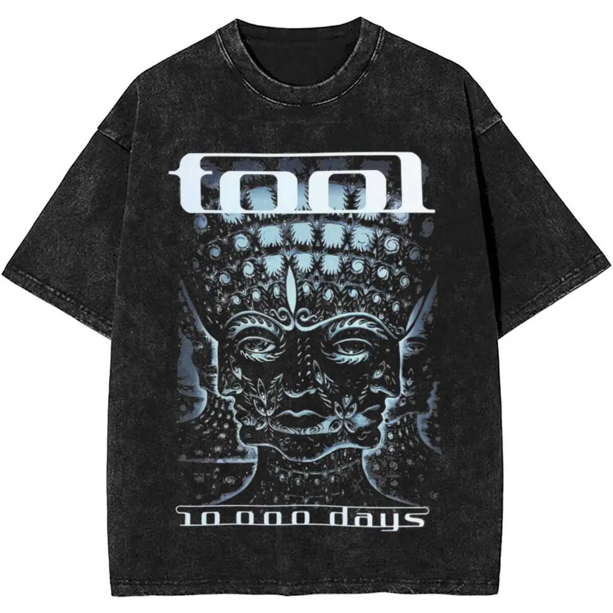 Heavy Band Lateralus Rock Tool Metal Music Vintage Washed Short Sleeved Round Neck Y2k Tshirt Men Clothing Tees Mens T-Shirt J260804