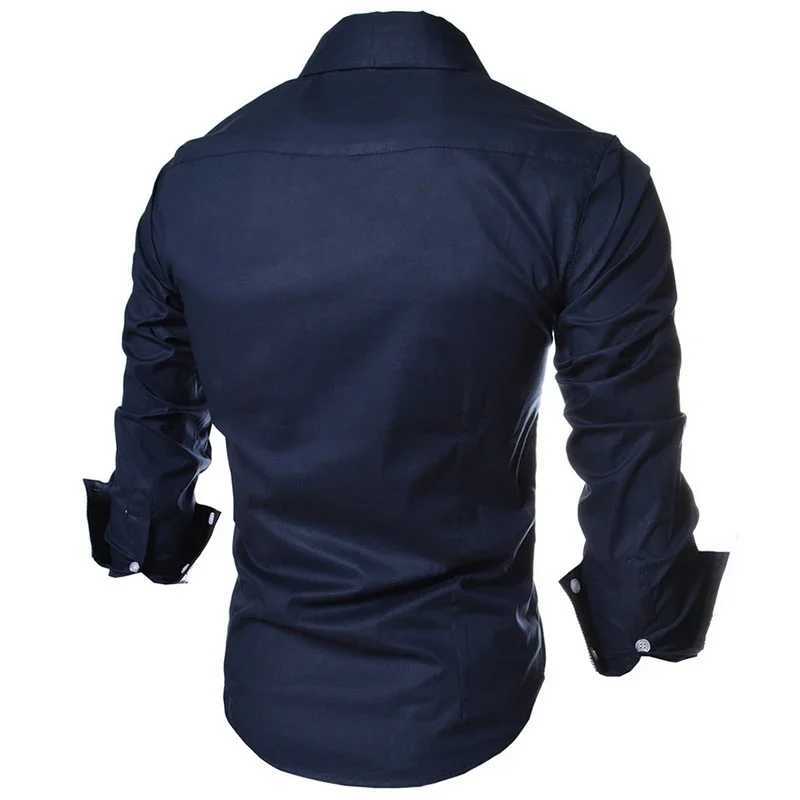 White Striped Shirts Mens 2025 Long Sleeved Business Slim Fit Male Shirt Black Social Clothes Camisa Masculina Vetement Homme Z260805 - view 7