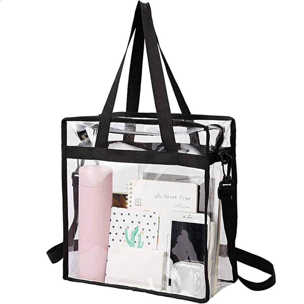 Clear PVC Tote Bag for Women Large Capacity Waterproof Storage Bag for Gym Swimming Travel 260805 - view 6